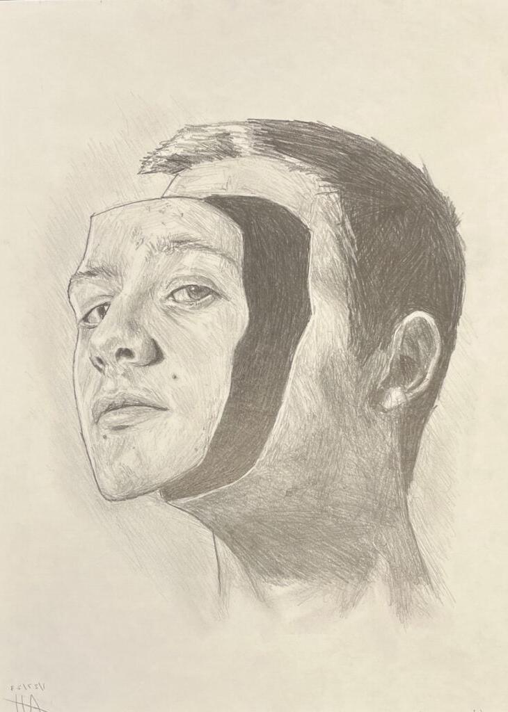 Alex Heskett, 10th Grade, "Self Portrait"